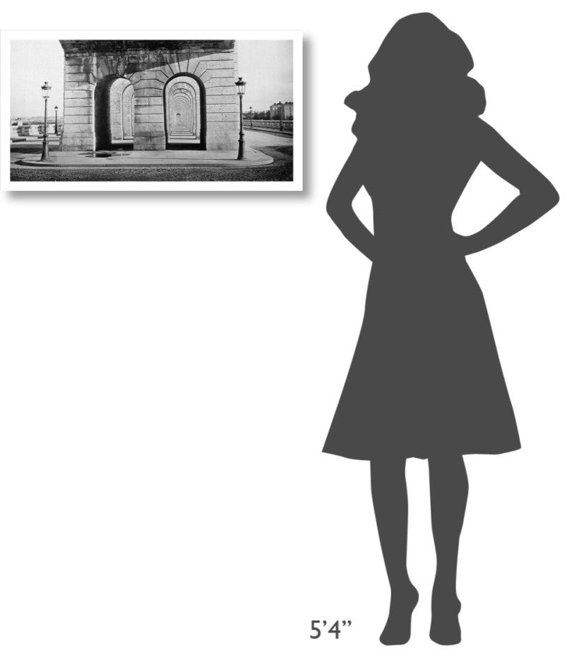"Paris, 1860s - Pont du Point du Jour" Paper Art, 32"x17"
