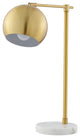 Inspired Home Emmalin Table Lamp, Marble Stone Base, Brass