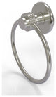 Mercury Towel Ring with Groovy Accent, Satin Nickel