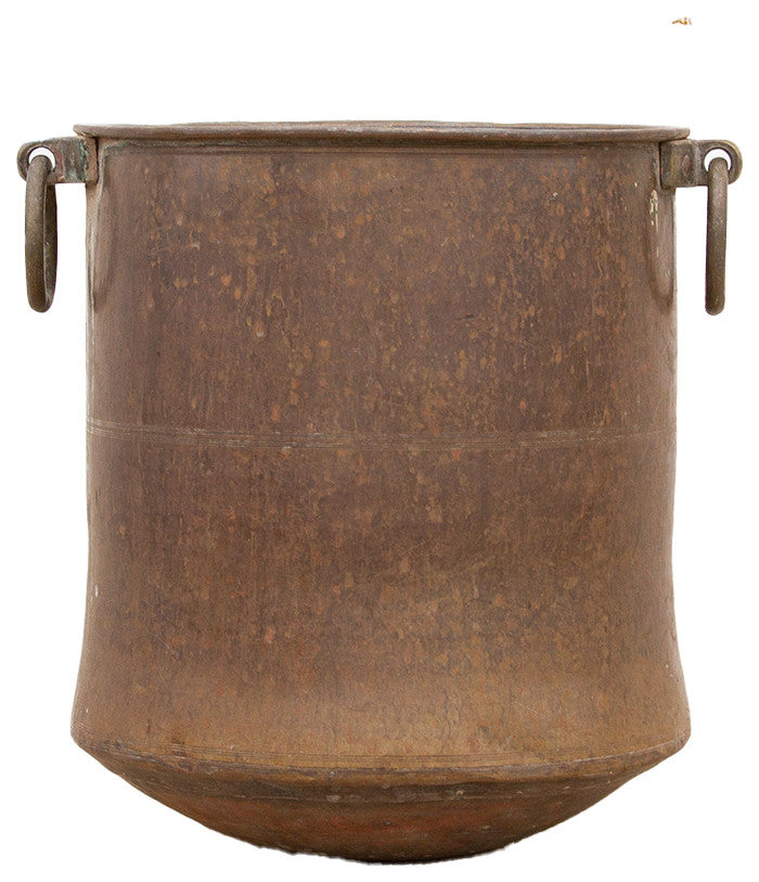 Antique Indian Hammered Copper Vessel