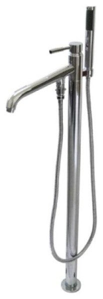 Concord Single Handle Pillar Roman Tub Filler with Telephone Shower Set