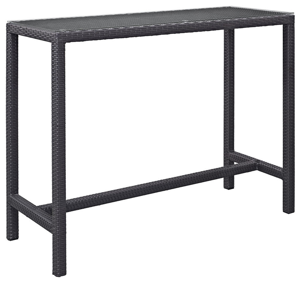 Modway Convene Large Outdoor Patio Bar Table, Espresso