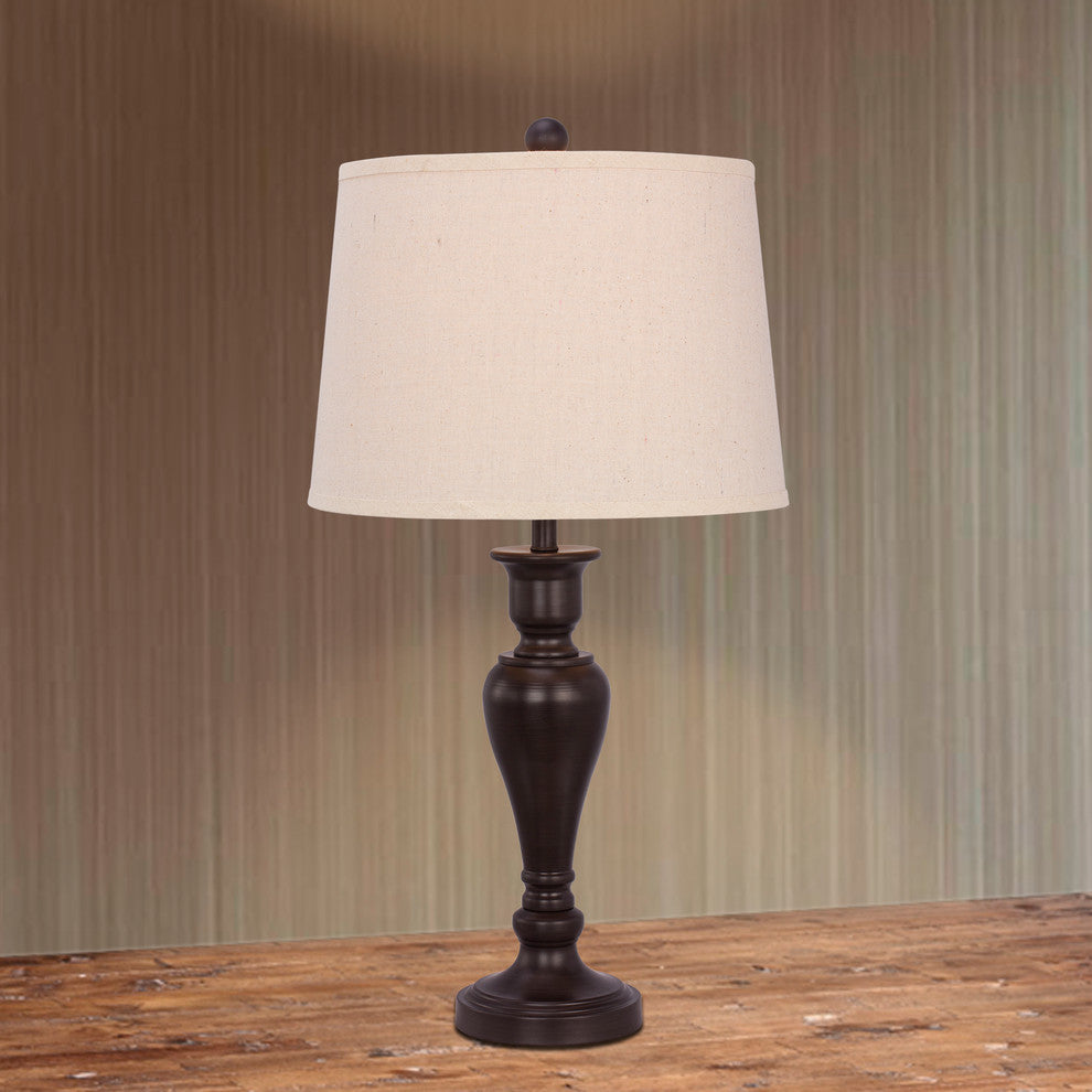 Oil Rubbed Bronze Metal Table Lamps, Set of 2, 26.5"