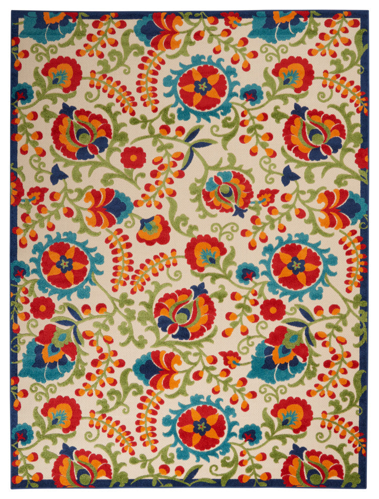 Nourison Aloha 7' x 10' Multicolor Farmhouse Area Rug