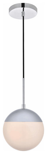 Elegant Lighting LD6026 Eclipse 8"W Mini Pendant - Chrome