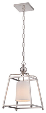 Libby Langdon for Crystorama Sylvan 1 Light Polished Nickel Pendant