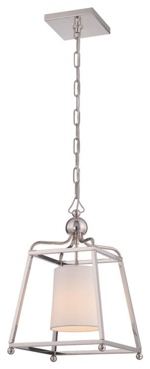 Libby Langdon for Crystorama Sylvan 1 Light Polished Nickel Pendant
