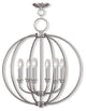 Milania Chandelier, Brushed Nickel