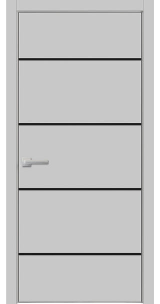 Solid French Door 24 x 84 | Planum 0015 Grey Matte with| Bathroom