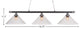 Oxford 3-Light Bar, Chrome & Matte Black/Smoke Bubble