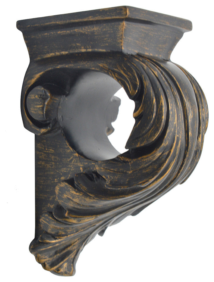 Cameau Drapery Sconce, 2" Diameter, Burnt Gold