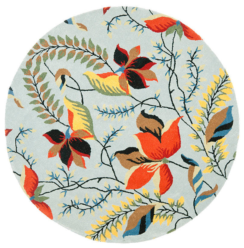 Safavieh Soho Soh771A Floral Rug, Blue/Multi, 7'6"x9'6"