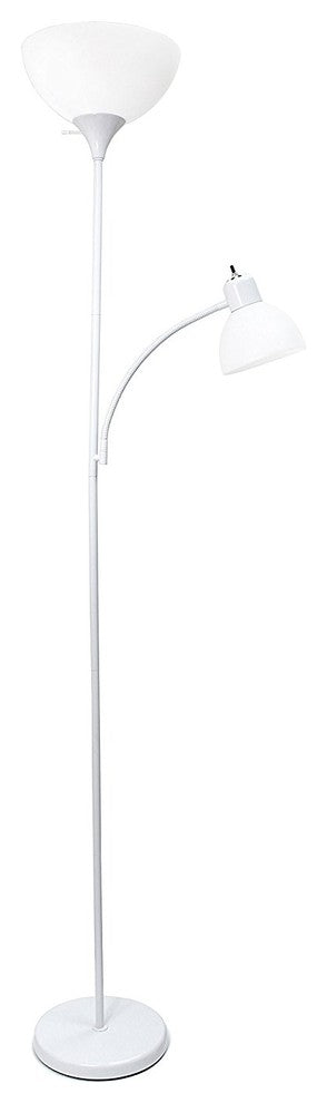 Stylish Charming Floor Lamp With Reading Light, White