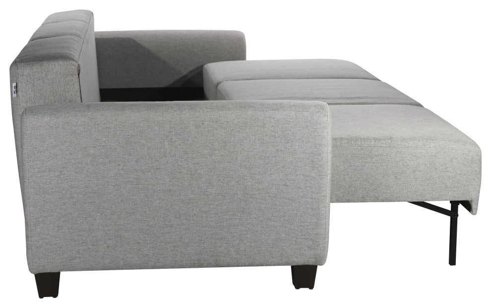 Sealy TruFit Klein Queen Dropback Sofa Bed Convertible, Silver