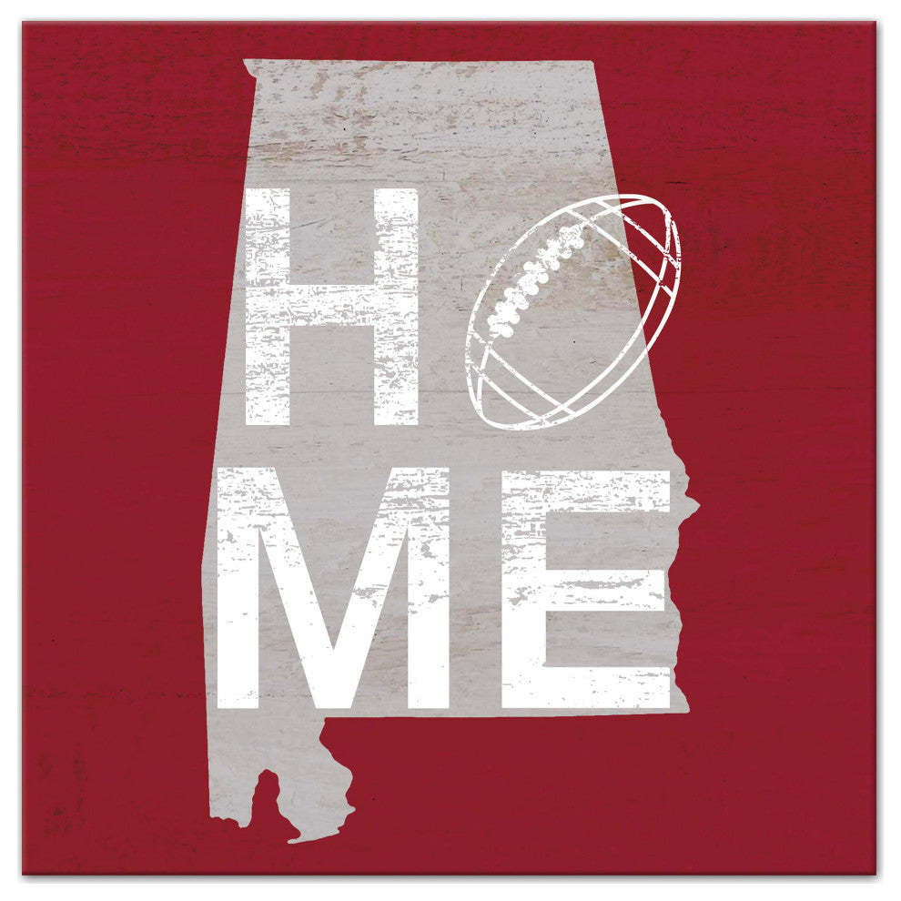 Alabama Football Sate Pride 16x16 Canvas Wall Art