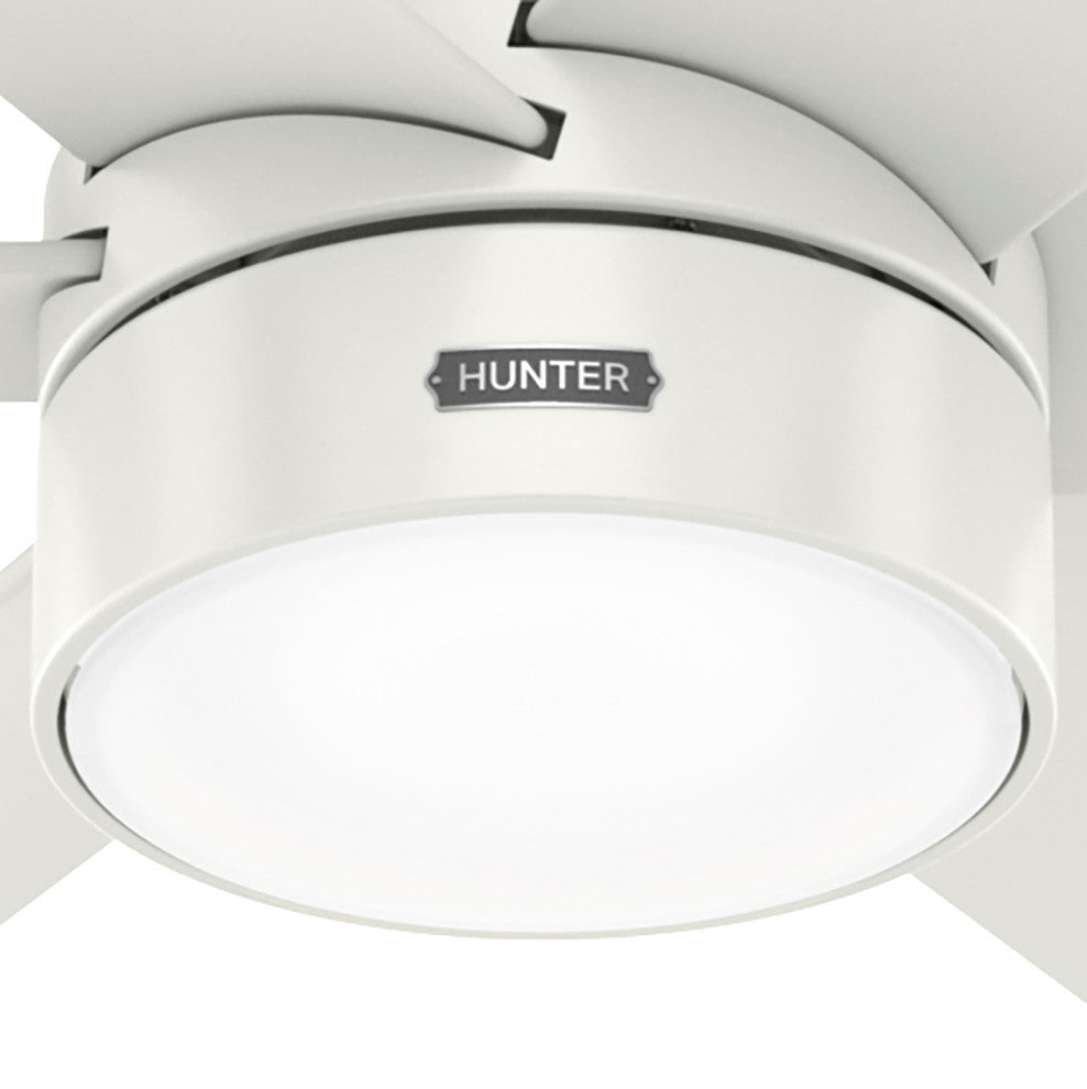 Hunter 72" Solaria Fresh White Ceiling Fan, LED Light Kit, Wall Control