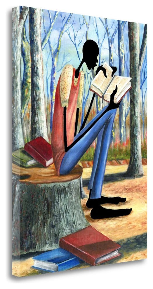 "Taking In Knowledge" By Elgina Mccrary, Giclee Print on Gallery Wrap Canvas