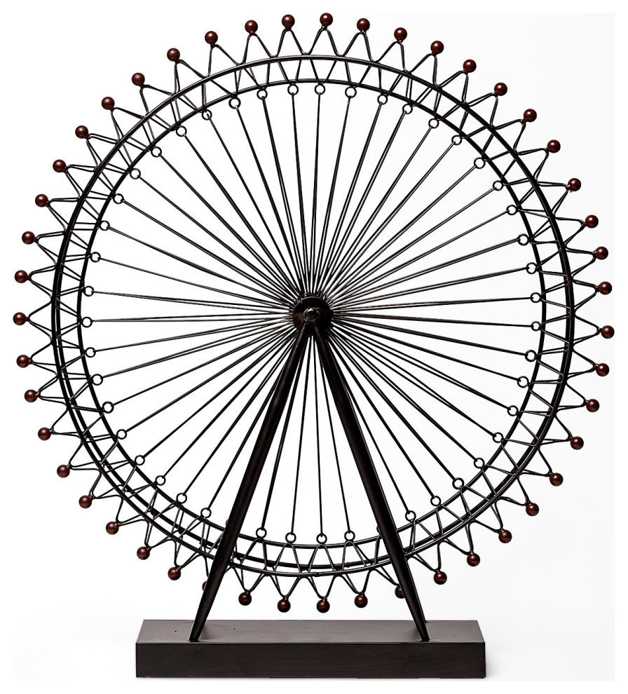 London Eye 3"x25" Black Metal London Eye Replica