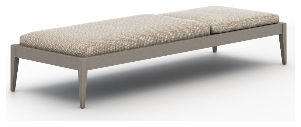 Sherwood Outdoor Chaise Lounge-Grey/Sand