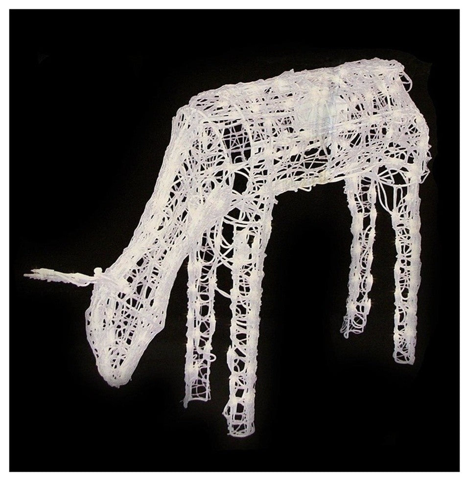 42" 3-D Glitter Animated Reindeer Christmas Art Decoration