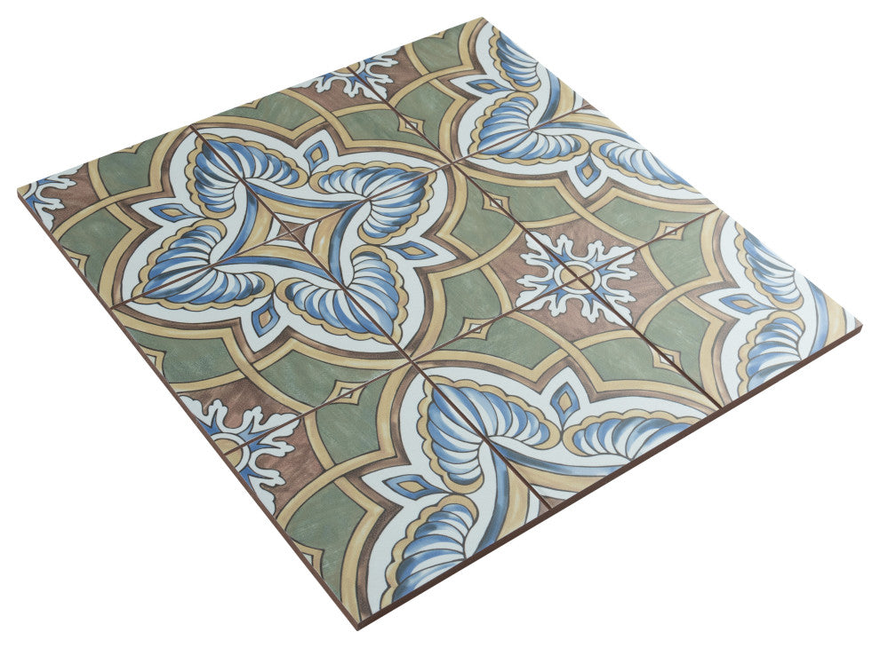 Harmonia Classic Ceramic Floor and Wall Tile, Grove Green