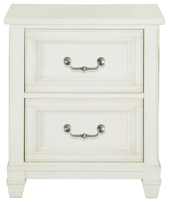 Brookefield 2 Drawer Cotton White Nightstand