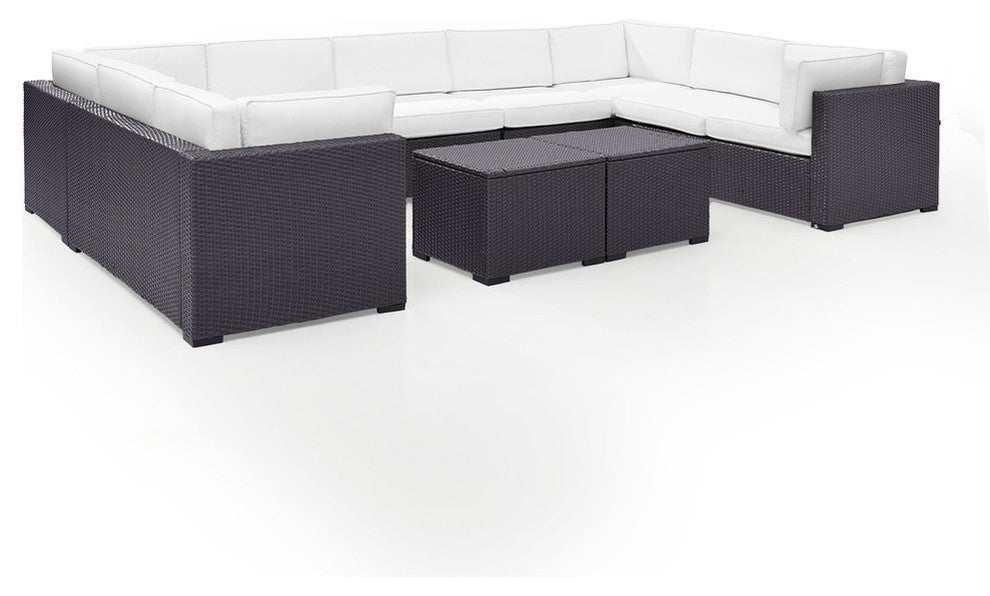 Biscayne 7-Piece Outdoor Wicker Seating Set, White