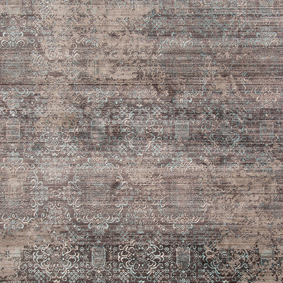Cambridge Area Rug, Graphite Gray, 7'10" x 10'10", Geometric