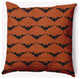 20" x 20" Bat Colony Indoor/Outdoor Polyester Throw Pillow, Sienna