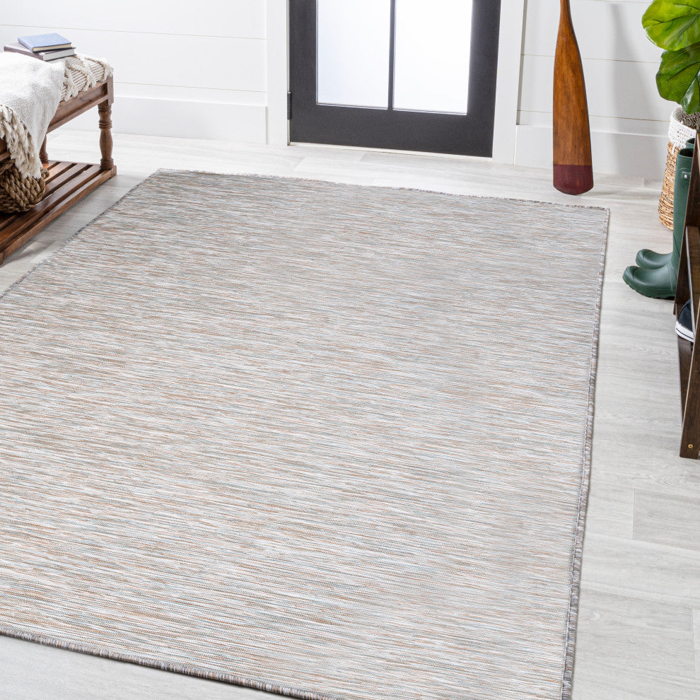 Ethan Modern Flatweave Solid, Gray, 8'x10'