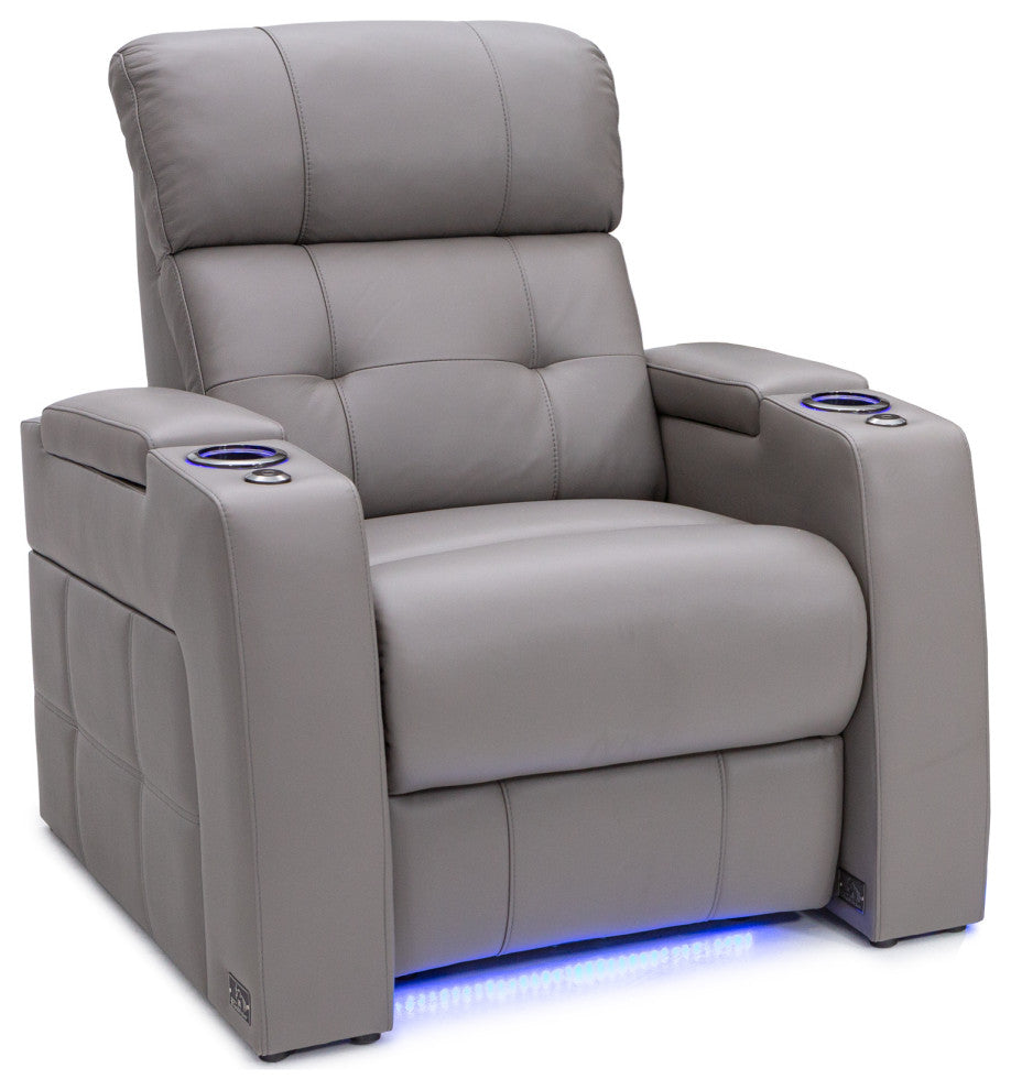 Seatcraft Kodiak Home Theater Seating, Light Gray, Row of 1