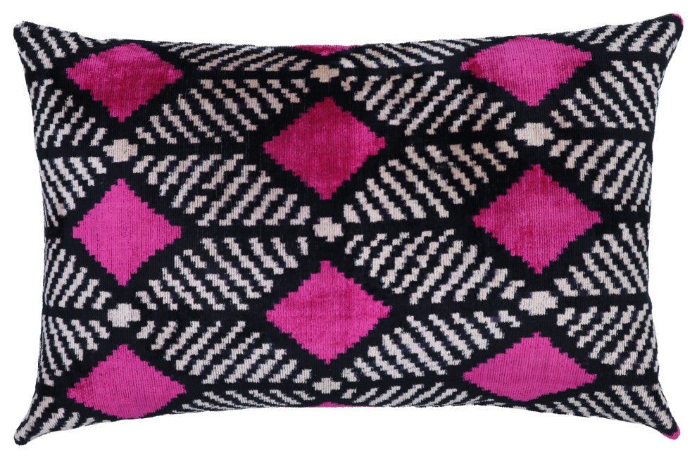 Canvello Dark Pink Throw Pillow For Couch 16x24 in