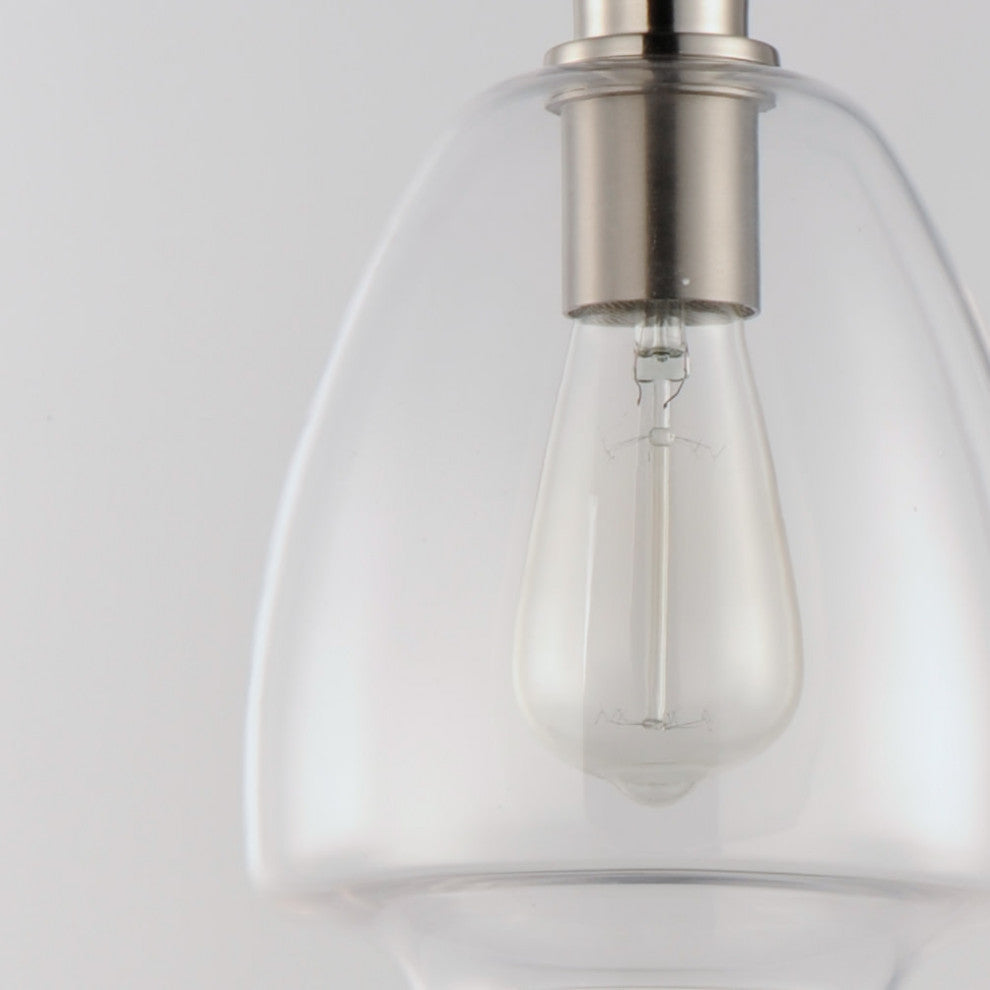 Maxim 11112CL Babylon 7"W Mini Pendant - Satin Nickel