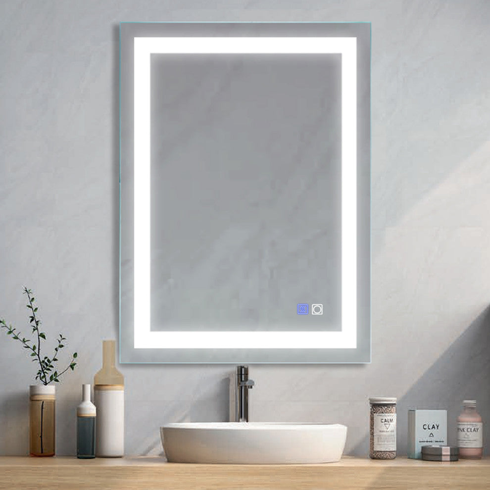 28x36" Rectangular Frameless Wall Mounted LED Bathroom Vanity Mirror