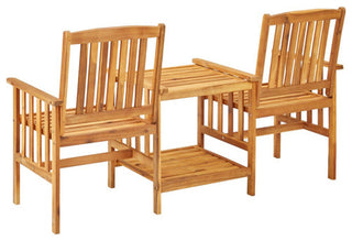 vidaXL Patio Bistro Set Table and Chairs Conversation Set Solid Wood Acacia