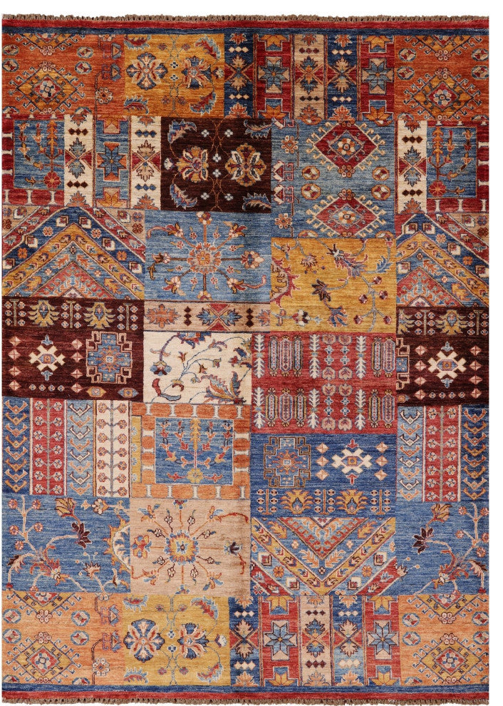 Handmade Super Kazak Wool Rug 5' 10" X 7' 9" Q10954