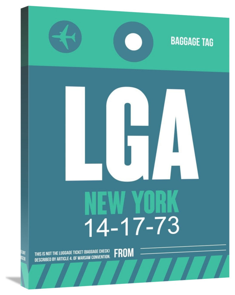 "LGA New York Luggage Tag 2" Fine Art Print