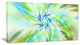 Dance of Bright Spiral Green Flower, Floral Canvas Art Print, 40x20