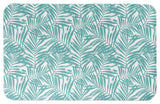 Tropical Leaves Teal 21x34 Bath Mat