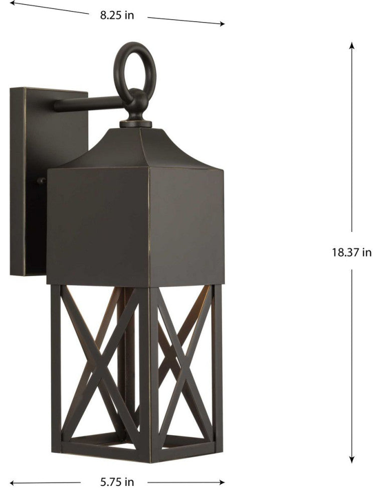 Birkdale Collection 23-1/2, 1-Light Black Dark Sky Outdoor Large Wall Lantern