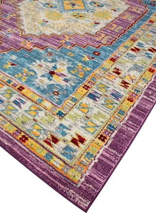 Noori Rug Distressed Hester Grey/Purple Runner