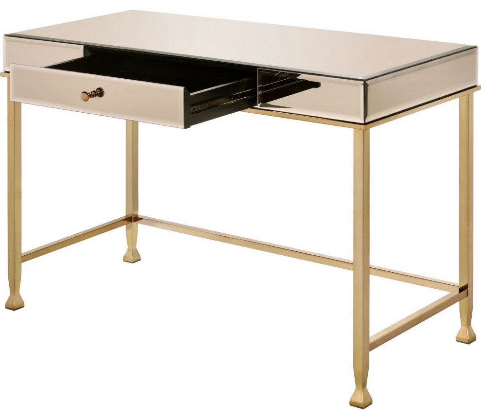 Benzara BM250400 Rectangular Storage Writing Desk, Pink