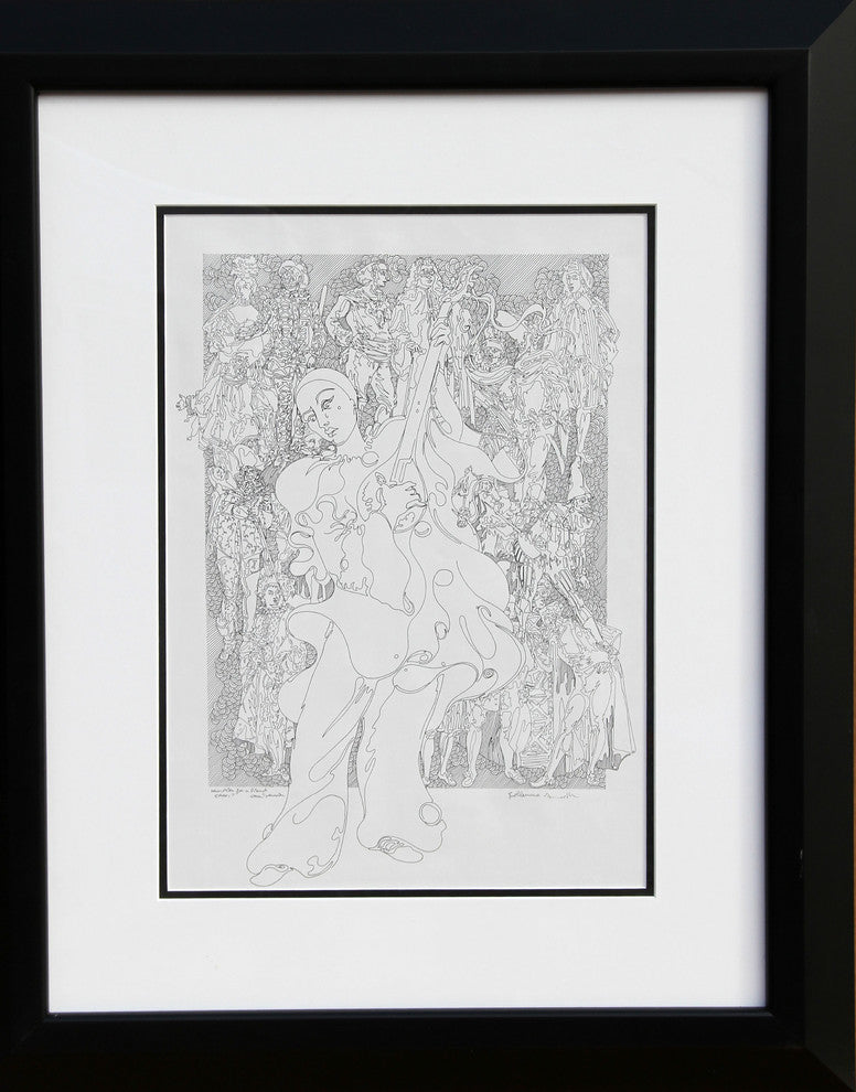 Guillaume Azoulay "Memories for a Pierrot" Ink Drawing