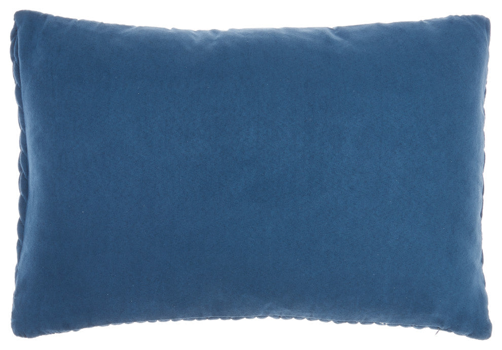 Mina Victory ET299 Throw Pillow, Blue, 14"X20"