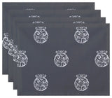 Fancy-Bulb, Holiday Print Placement, Gray, Set of 4