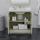 Wyndham WCF414136SLGCMUNSM34 Strada 36" Single Bathroom Vanity in Light Green