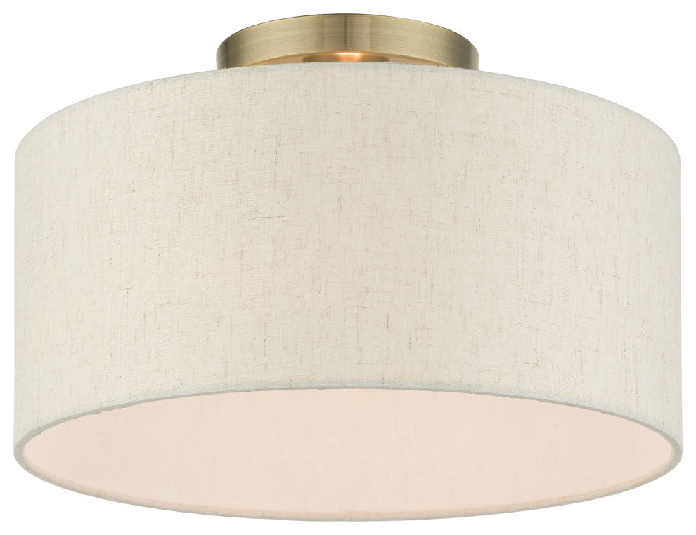 Antique Brass Transitional, Versatile, Semi Flush