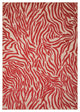 8'x11' Red Zebra Pattern Indoor/Outdoor Area Rug