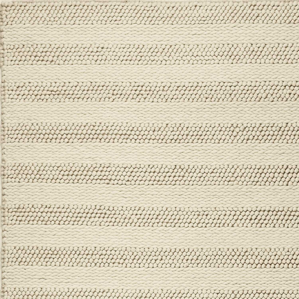 HomeRoots 9' x 13' Wool White Area Rug