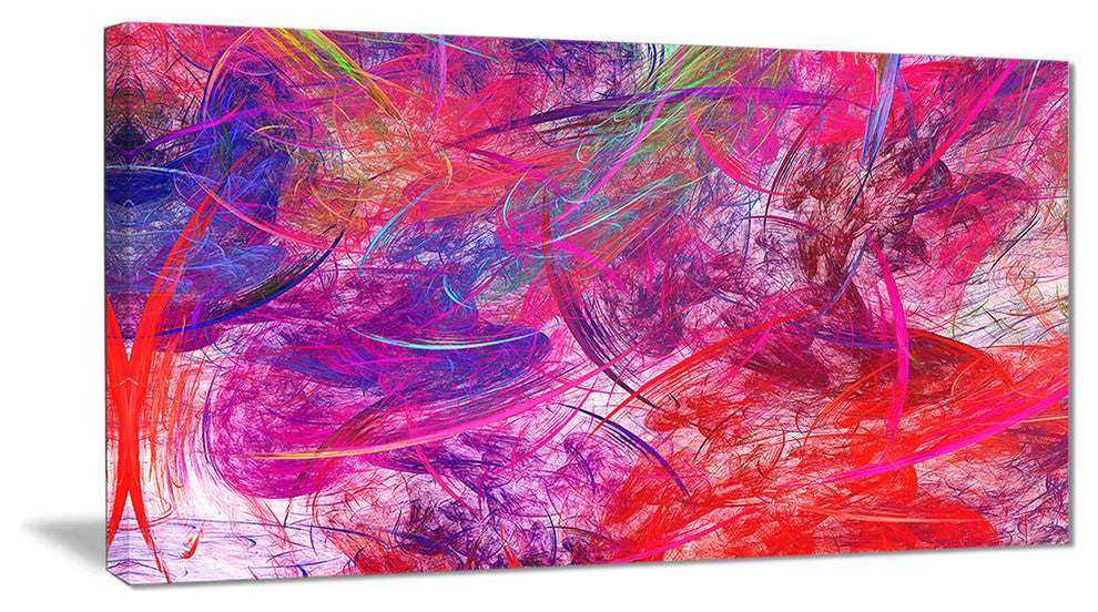"Red Swirling Clouds" Abstract Digital Art Canvas Print